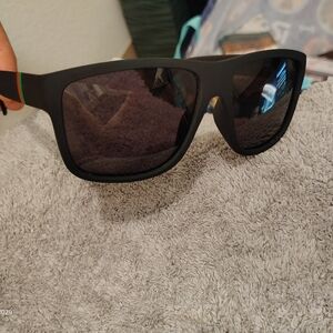 Unisex Sunglasses with Green and Red Accents